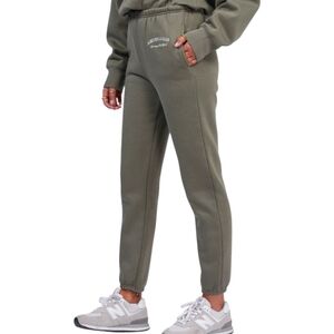 Brunette the Label Jogger NWT Spell Out Logo Fleece Lined Women XL XXL Y2K Baggy